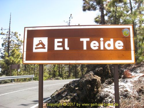 Bild 1: El Teide (Hinweisschild)