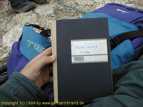 Picture 9: Ettaler Manndl, the log book