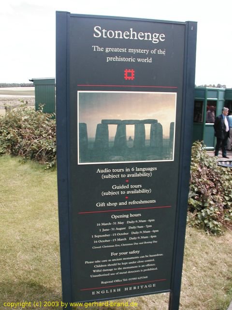 Picture 3: Stonehenge, English Heritage, Opening hours