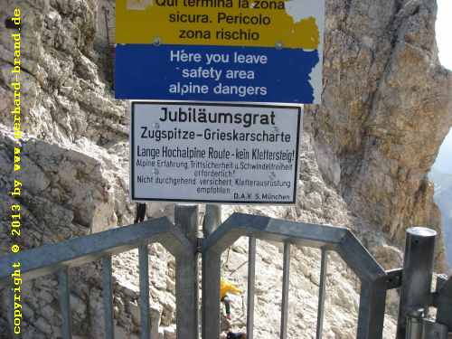 Picture 25: The way to the Zugspitze - The last stage / Jubiläumsgrat