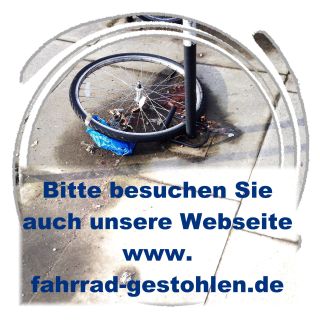 Bitte besuchen Sie auch www.fahrrad-gestohlen.de