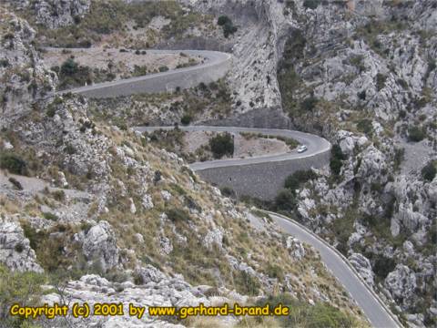 Bild 2: Sa Calobra, die Straße in Form einer Schlange