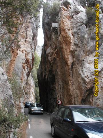 Bild 3: Sa Calobra, eine Engstelle auf der Landstraße