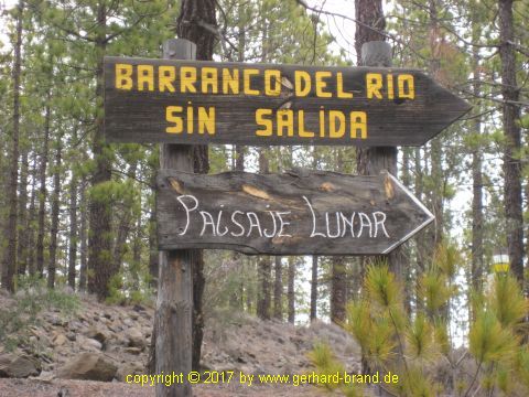 Foto 5: Indicador hacia el Paisaje Lunar