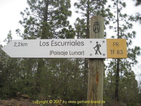 Foto 7: Indicador hacia el Paisaje Lunar